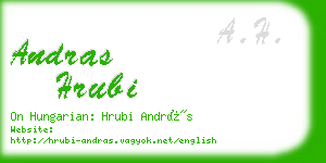 andras hrubi business card